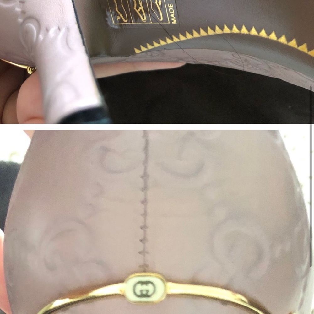 Gucci women’s pink Guccissima mid heel pump - Picture 3 of 4